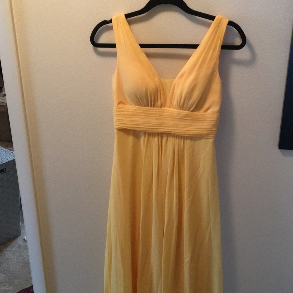 Pale yellow bridesmaid dress size 2
